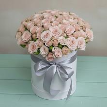 Цветочная композиция из Розы в шляпной коробке #REPLACE_PRED# Советской Ростовской области