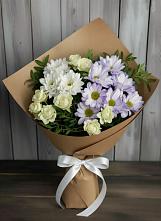 Букет цветов из:  Хризантемы и Розы в Советской Ростовской области