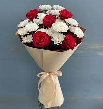 Букет цветов из:  Розы и Хризантемы в Советской Ростовской области