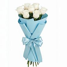 Букет 7 белых роз Проуд #REPLACE_PRED# Советской Ростовской области